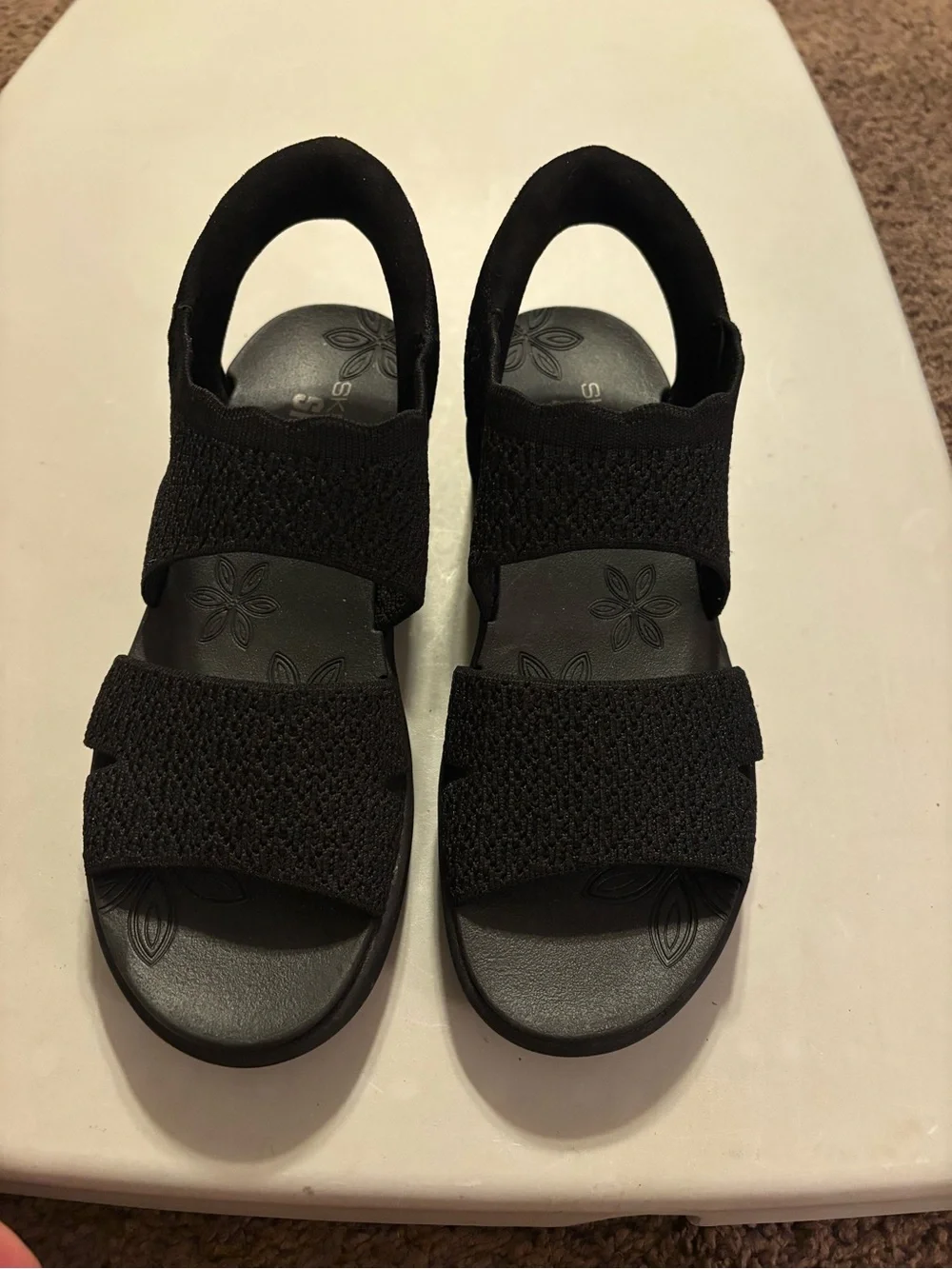Skechers  Women's Pier-Lite-Slip On Sandals in black